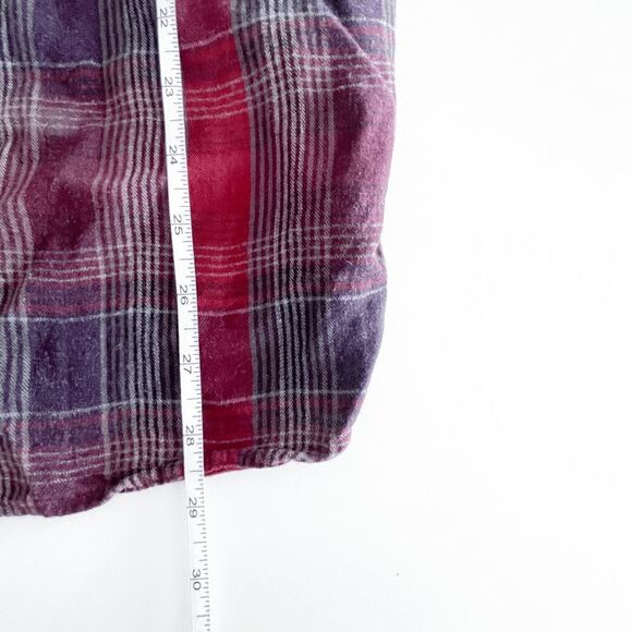 Golden by TNA Womens Blouse Button Front Long Sleeve Plaid Small - Picture 7 of 8
